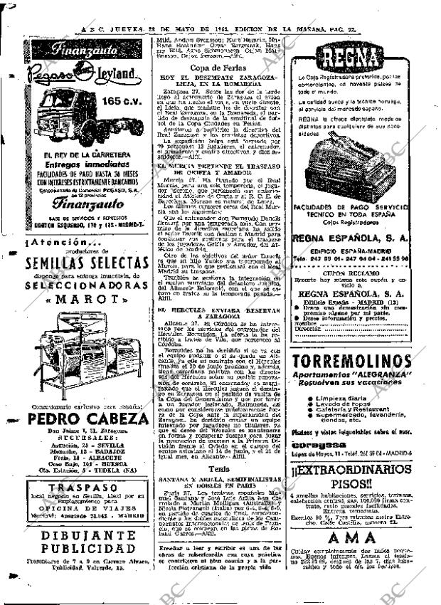 ABC MADRID 28-05-1964 página 92