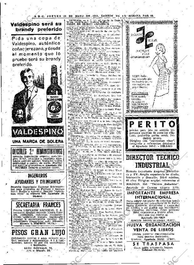 ABC MADRID 28-05-1964 página 98