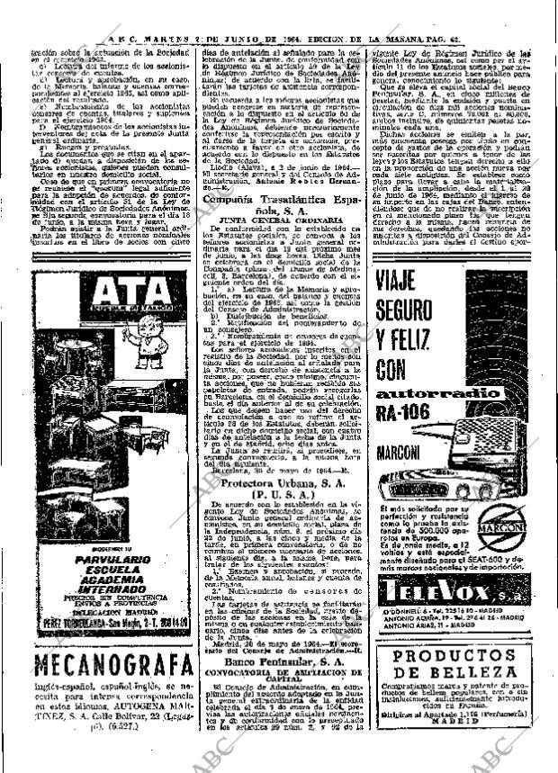 ABC MADRID 02-06-1964 página 62