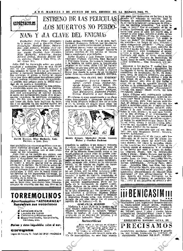 ABC MADRID 02-06-1964 página 77