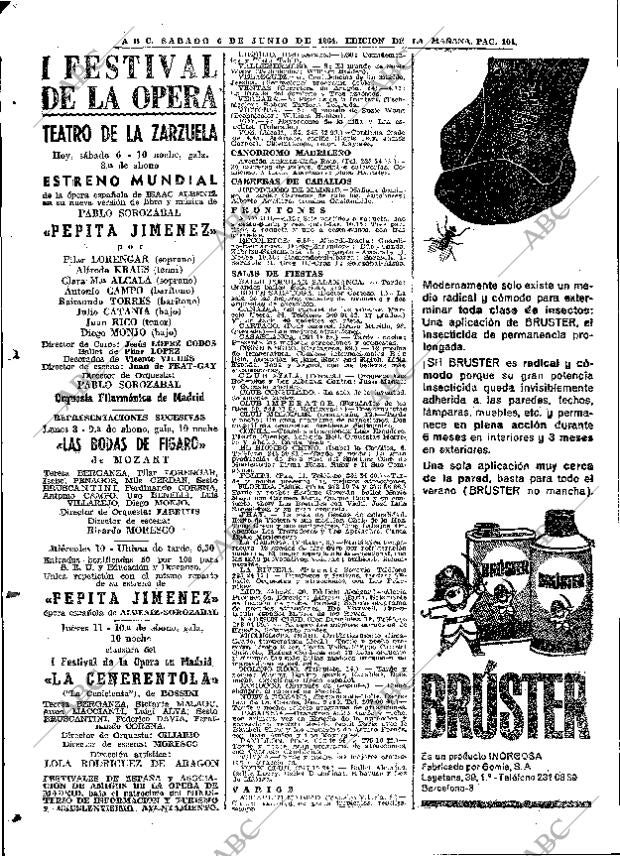 ABC MADRID 06-06-1964 página 104