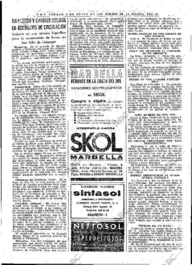 ABC MADRID 06-06-1964 página 65