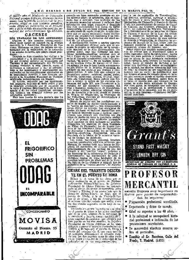 ABC MADRID 06-06-1964 página 74