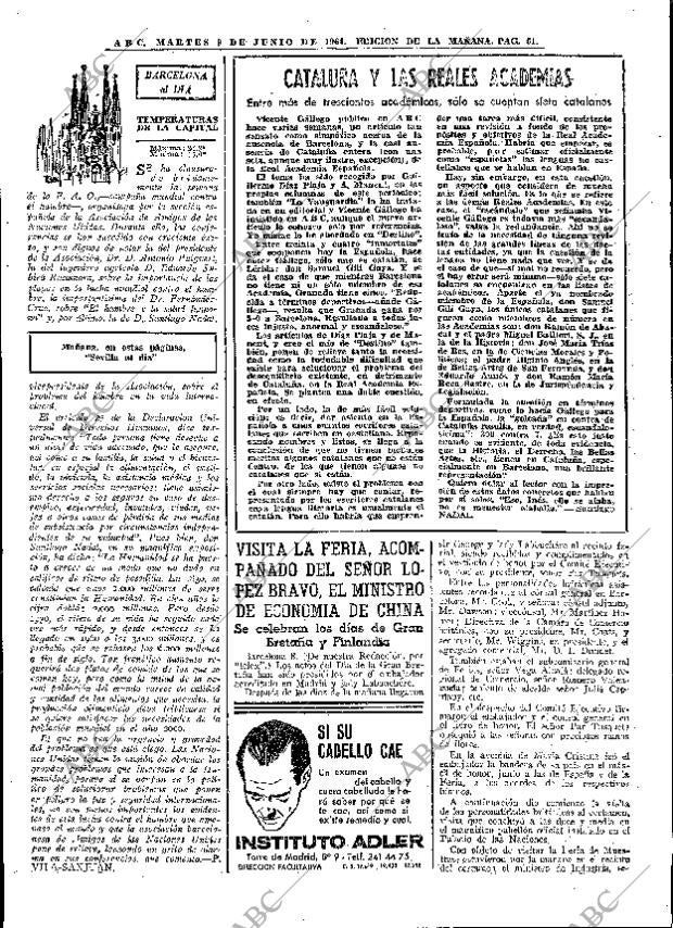 ABC MADRID 09-06-1964 página 61