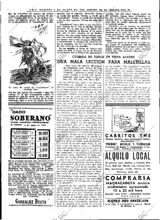 ABC MADRID 09-06-1964 página 72
