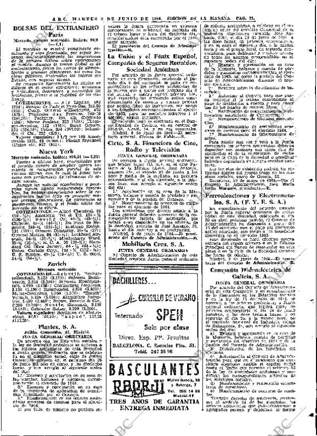 ABC MADRID 09-06-1964 página 75