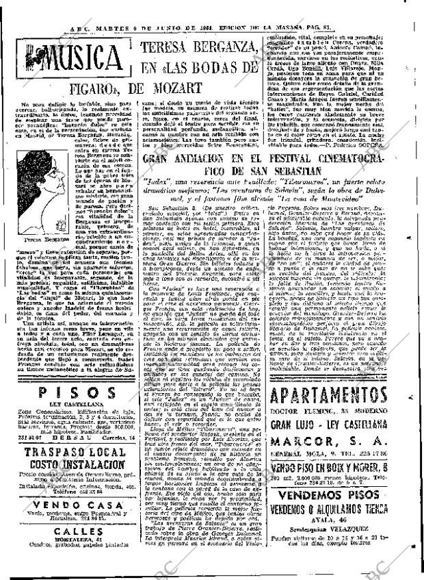 ABC MADRID 09-06-1964 página 85