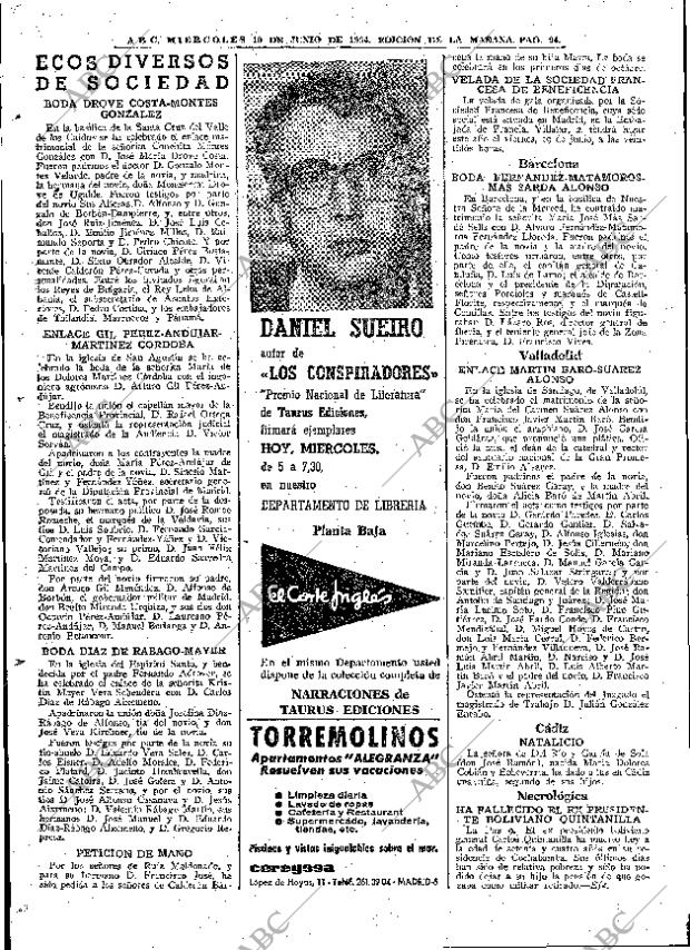 ABC MADRID 10-06-1964 página 94