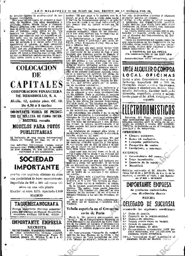 ABC MADRID 10-06-1964 página 96