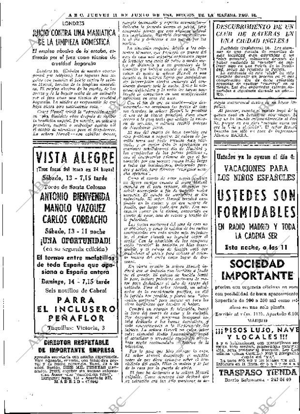 ABC MADRID 11-06-1964 página 54