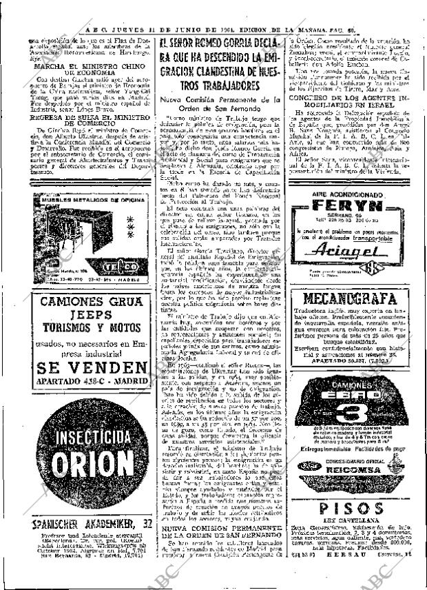 ABC MADRID 11-06-1964 página 60