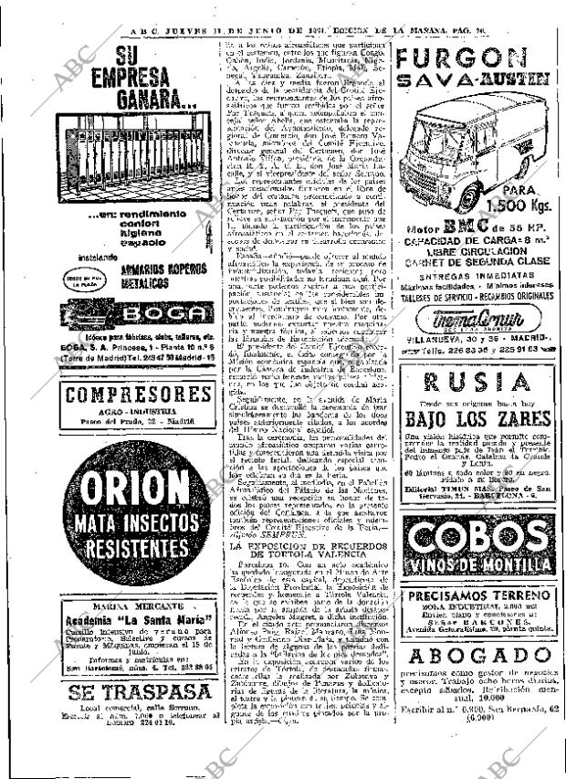 ABC MADRID 11-06-1964 página 70