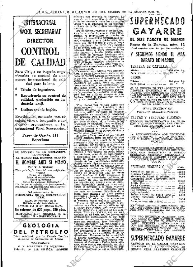 ABC MADRID 11-06-1964 página 78