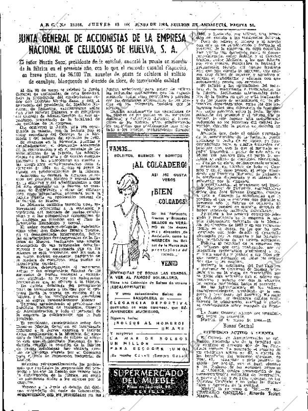 ABC SEVILLA 18-06-1964 página 56