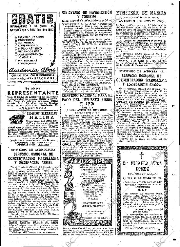 ABC MADRID 20-06-1964 página 117