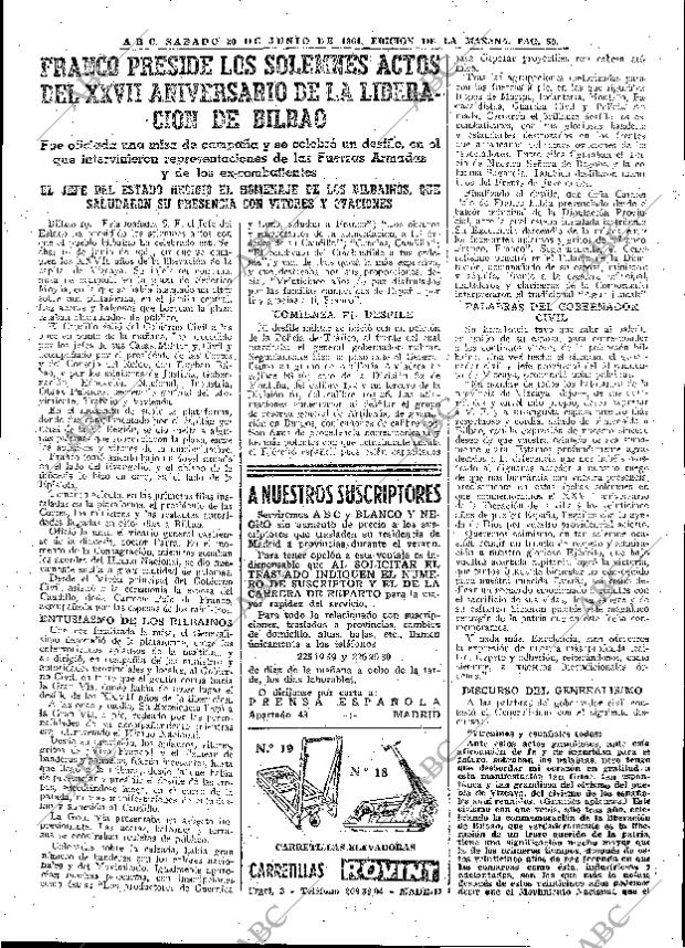 ABC MADRID 20-06-1964 página 67