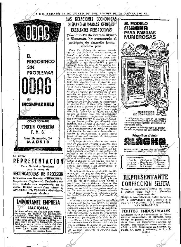 ABC MADRID 20-06-1964 página 70