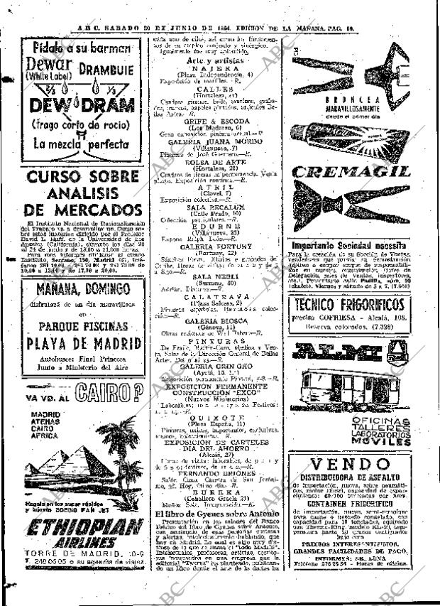 ABC MADRID 20-06-1964 página 88