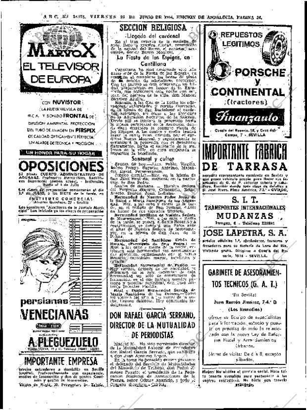 ABC SEVILLA 26-06-1964 página 34