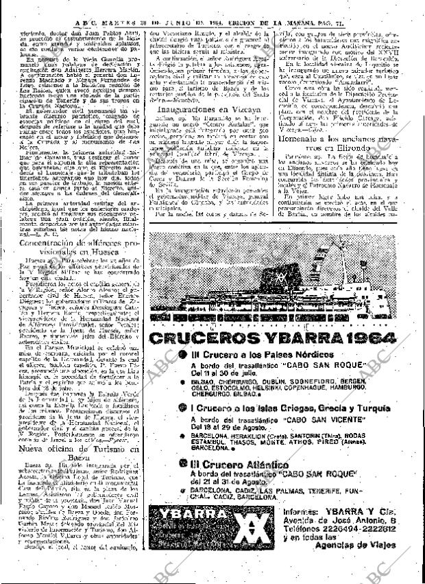 ABC MADRID 30-06-1964 página 71