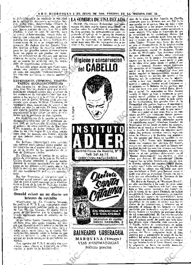 ABC MADRID 01-07-1964 página 34