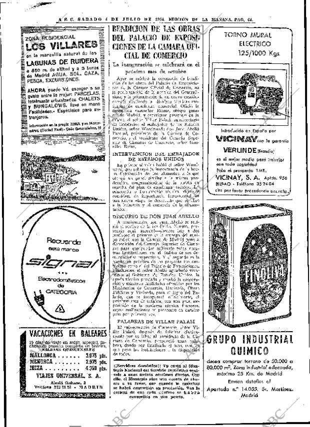 ABC MADRID 04-07-1964 página 64