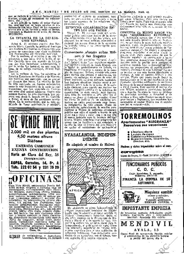 ABC MADRID 07-07-1964 página 42