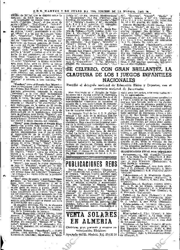 ABC MADRID 07-07-1964 página 70