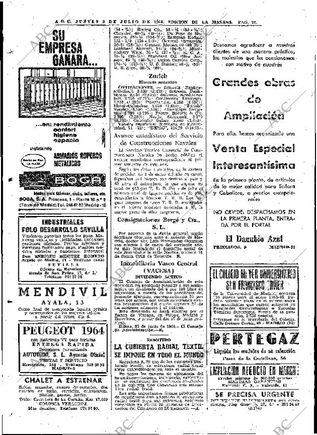 ABC MADRID 09-07-1964 página 72