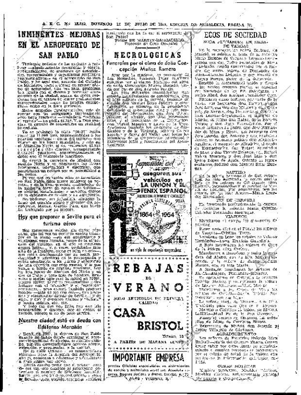 ABC SEVILLA 12-07-1964 página 70