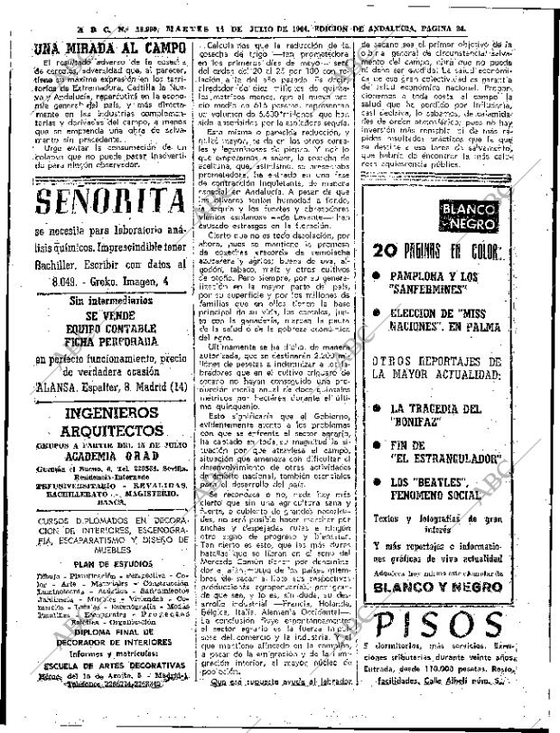 ABC SEVILLA 14-07-1964 página 24