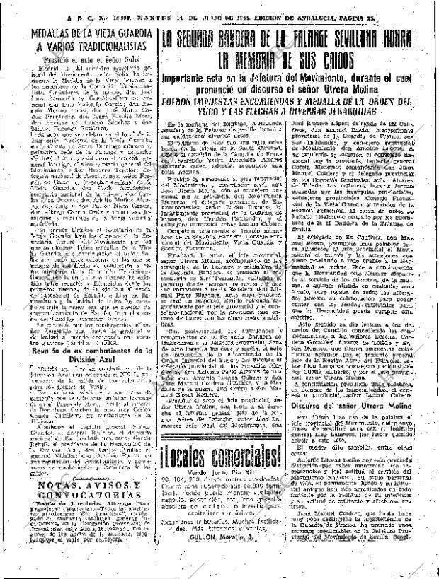 ABC SEVILLA 14-07-1964 página 25