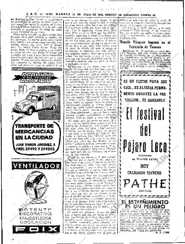 ABC SEVILLA 14-07-1964 página 50