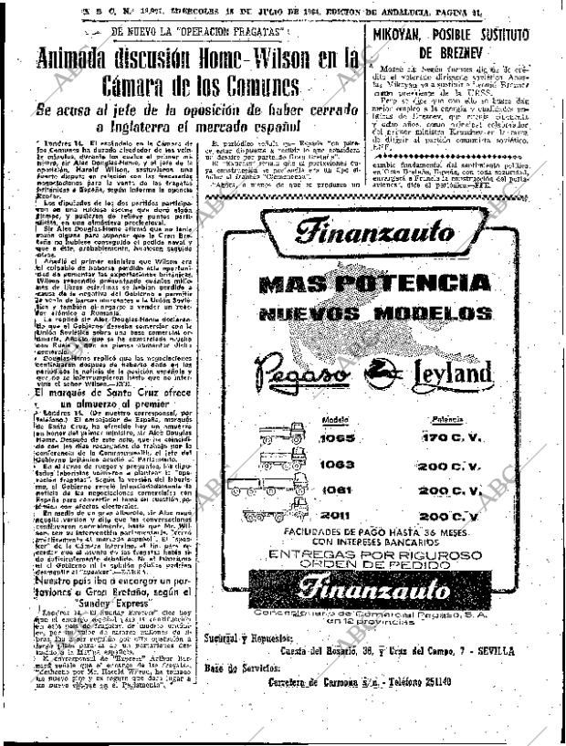 ABC SEVILLA 15-07-1964 página 21