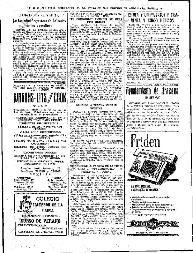 ABC SEVILLA 15-07-1964 página 42