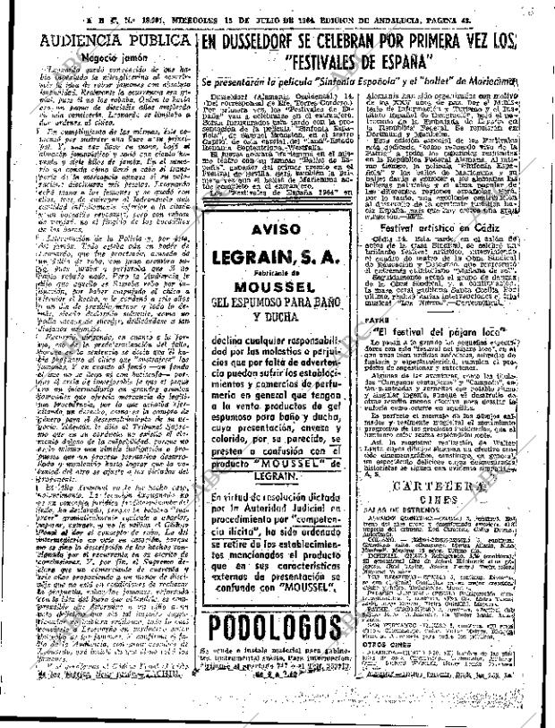 ABC SEVILLA 15-07-1964 página 43