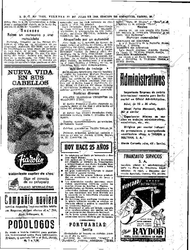 ABC SEVILLA 17-07-1964 página 38