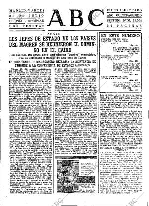 ABC MADRID 21-07-1964 página 39