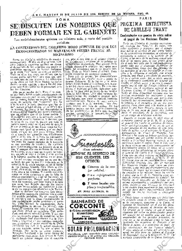 ABC MADRID 21-07-1964 página 43