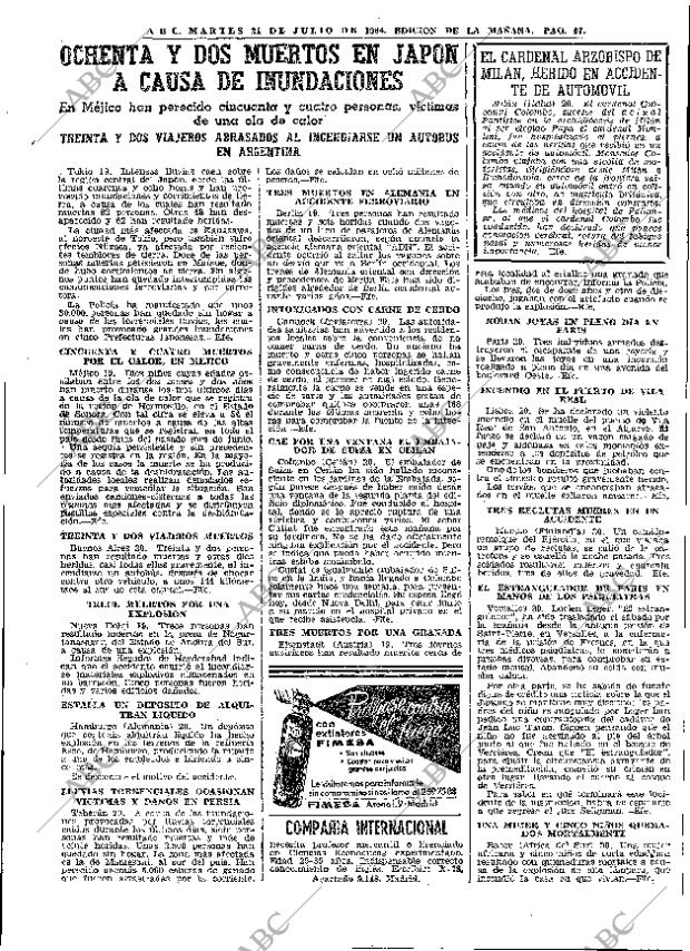 ABC MADRID 21-07-1964 página 47