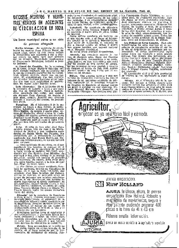 ABC MADRID 21-07-1964 página 49