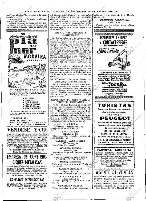 ABC MADRID 21-07-1964 página 58