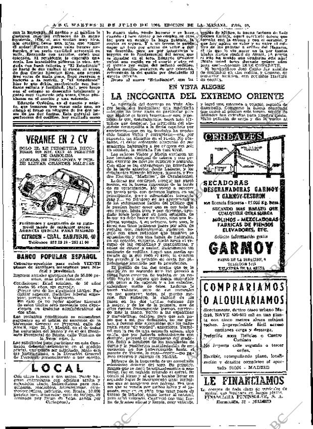 ABC MADRID 21-07-1964 página 60