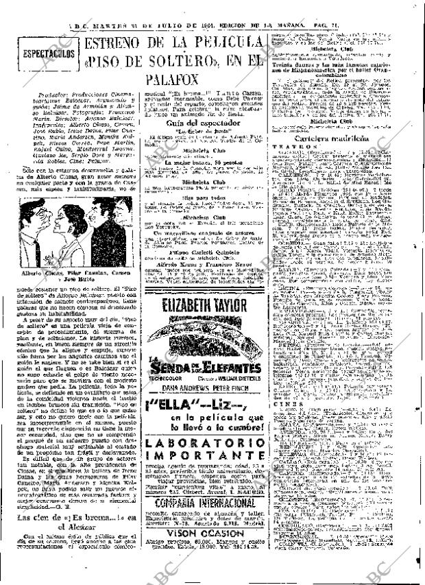 ABC MADRID 21-07-1964 página 71