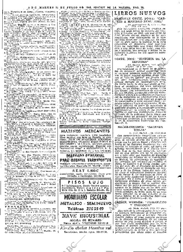 ABC MADRID 21-07-1964 página 73