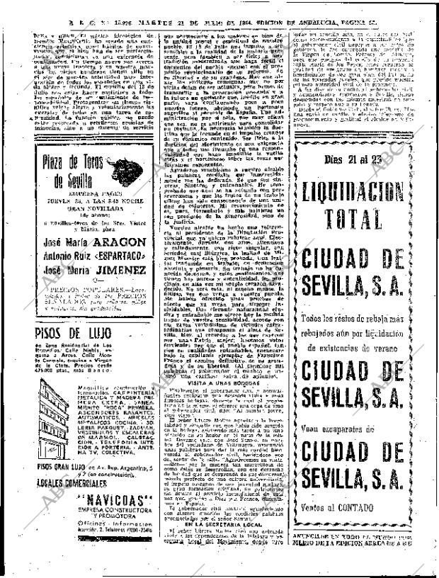 ABC SEVILLA 21-07-1964 página 28