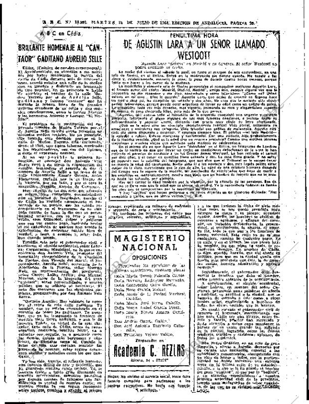 ABC SEVILLA 21-07-1964 página 39