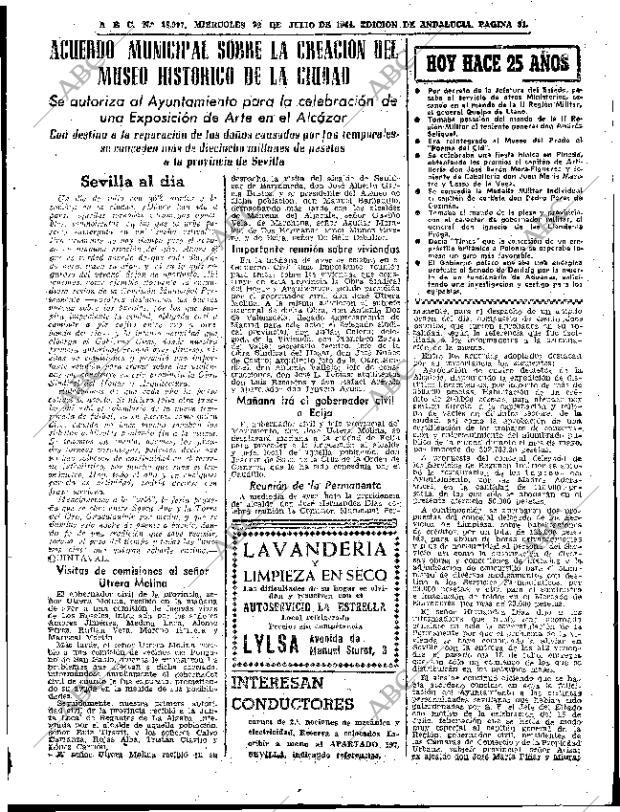 ABC SEVILLA 22-07-1964 página 31