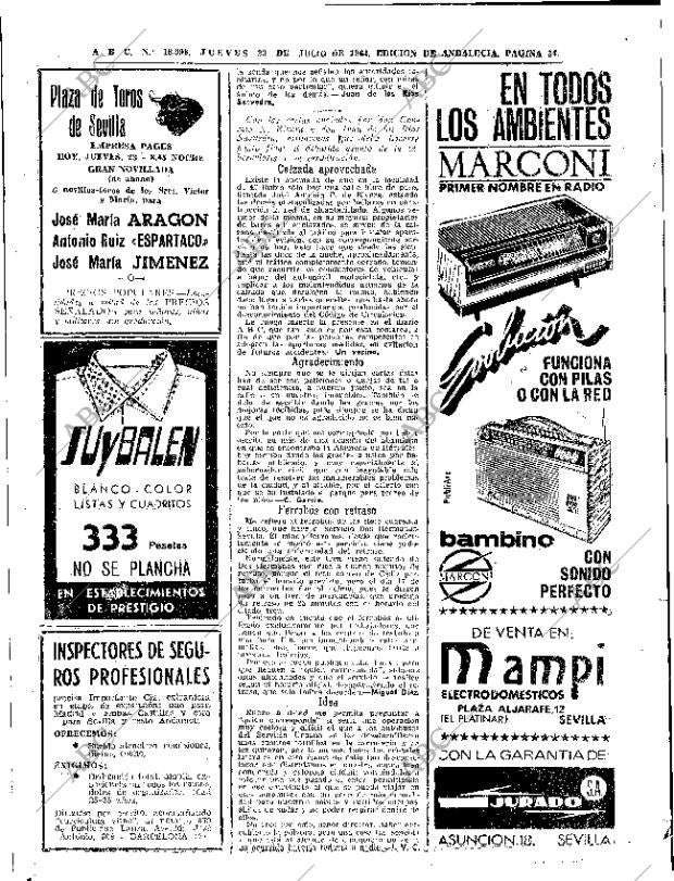 ABC SEVILLA 23-07-1964 página 34