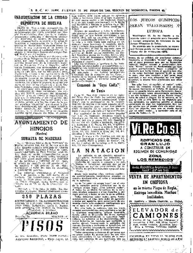 ABC SEVILLA 23-07-1964 página 41